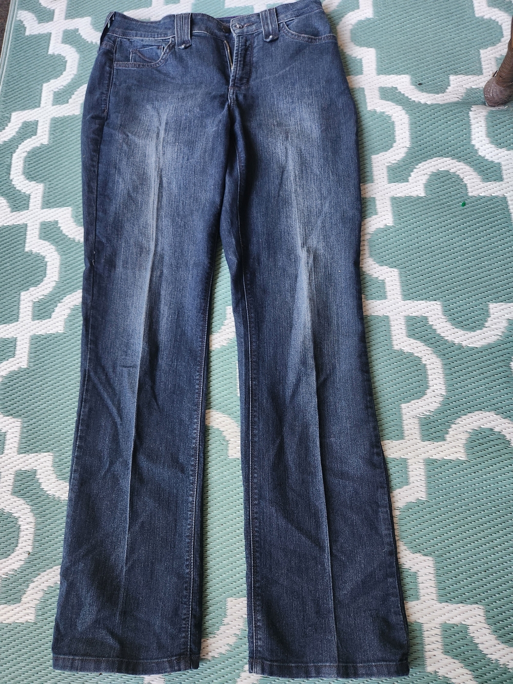 NYDJ Women's Dark Indigo Wide Leg Jeans